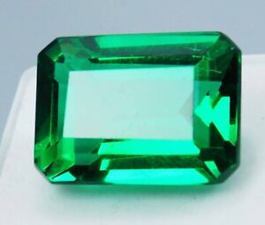 Emerald 18 Ct Colombian Green Emerald Cut Treated Loose Gemstone Z-2009