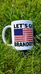Kaffeebecher-Let's Go Brandon, amerikanische Flagge, lustige Tasse, Keramiktasse, Geschenk, 11 Oz - Bild 1 von 2