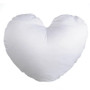 10Pcs Plain White Love Heart Shape Sublimation Pillow Case Throw Cushion Cover - Picture 1 of 12