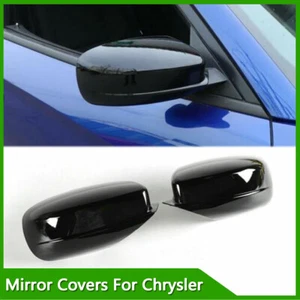 2x For Chrysler 200 2011-2014 Left Right Side Rear View Mirror Cover Trim Black - Picture 1 of 9