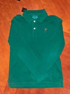 J. Crew Boys Long-Sleeved Green Polo Size 10 Crewcuts Everyday - Picture 1 of 1