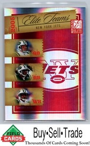 2005 Elite ET-18 Chad Pennington/Curtis Martin/Santana Moss Elite Teams Red /500
