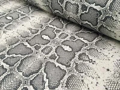 GREY SNAKE SKIN Animal Print Fabric Cotton curtain decor dress DIGI 140cm wide - Image 1 of 4
