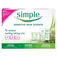 Simple Sensitive Skin Experts Daily Face Care Regimen Kit, 3 Pc