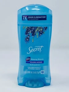Secret Relaxing Lavender 48h Clear Gel 7x Odor Elimination pH Balanced Minerals - Picture 1 of 2