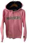 Seattle Mariners MLB Adidas Kids Little Girls Pink Hooded Sweatshirt NEW S 7 8