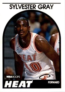 1989-90 Hoops Sylvester Gray Rookie Miami Heat #204