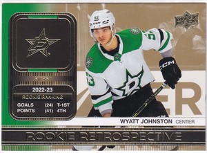 2023-24 UPPER DECK ROOKIE RETROSPECTIVE GOLD #7 STARS WYATT JOHNSTON (1:288)