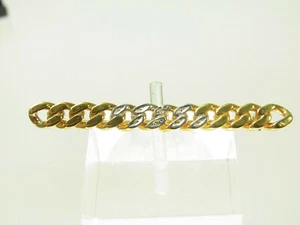 Schöne Designer Diamant Brosche 333 Gelbgold Kettendesign 2 kl. Diamanten - Bild 1 von 7