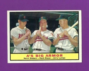 1961 Topps Baseballkarte #119 Kansas City A's Big Armor Siebern Bauer Lumpe EX - Bild 1 von 2