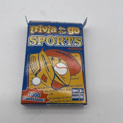 Trivia ON THE GO Sports Edition Card Game Item #8711 Fundex (2004) NEW - Image 1 of 4