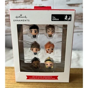 Caratteristica ""The Office"" Set di 6 mini personaggi ornamenti natalizi nuovi con scatola - Foto 1 di 6