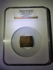 John Boyd Dunlop 1928 40th Anniversary Of Pneumatic Tire Medal Graded NGC MS63 - Picture 1 of 6