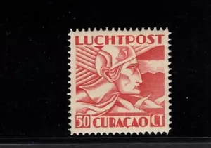 Antillas Neerlandesas 1931 50c Lake Allegory Vuelo Correo aéreo MLH Sc C12 - Imagen 1 de 1