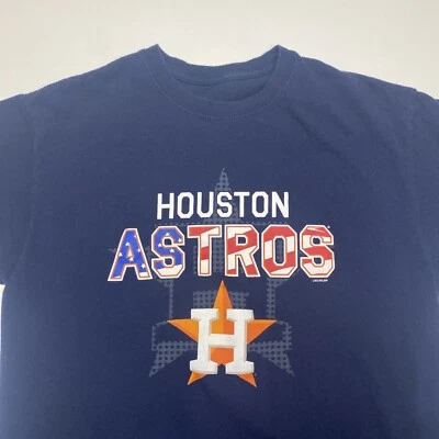 Houston Astros Blue Tshirt Red White & Blue Stars/Stripes America Sz Medium - Image 1 of 4
