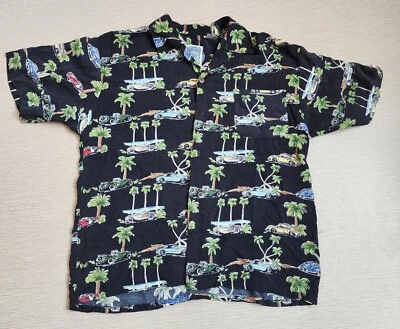 Ocean Current Vintage Original Special Brand Hawaiian Shirt Medium Classic Cars - Image 1 of 4