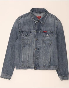 Chaqueta de mezclilla Mustang para hombre Reino Unido 40 grande azul algodón DO04 - Imagen 1 de 3