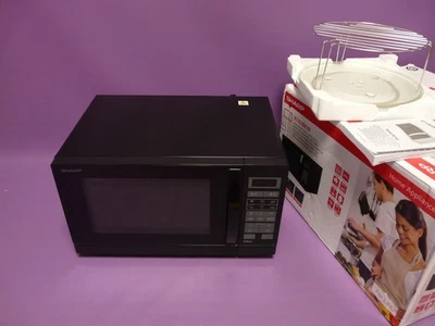 Sharp R742BKW 2-in-1 Mikrowelle  / 25 L / 900 W / mit 1000 W Grill, schwarz - Bild 1 von 4