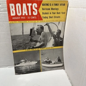 Boats August 1955 Hurricane Moorings, Finding Short Curcuits Vintage - Picture 1 of 12