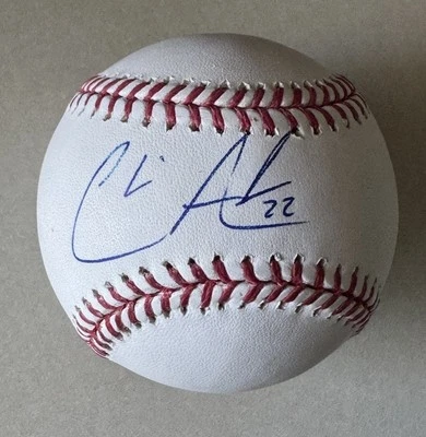 克里斯·阿切尔亲笔签名签名美国职棒大联盟棒球坦帕湾光芒,匹兹堡海盗 — 第 1/4 张图片