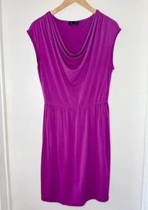 Abito donna Max & Cleo rosa fucia jersey elasticizzato MED senza maniche collo cappuccio usato in ottime condizioni - Foto 1 di 5