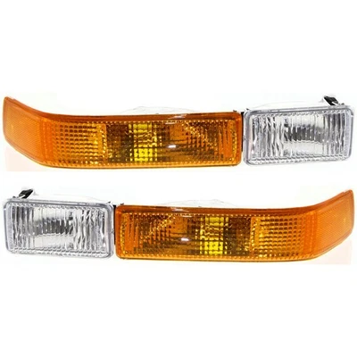 Turn Signal Light Set For 1998-2004 Chevrolet S10 GMC Sonoma Jimmy Blazer Front - Image 1 of 4