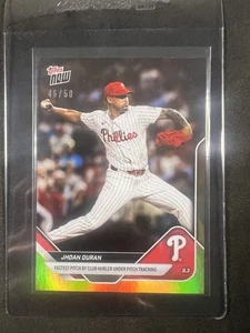 Jhoan Duran Phillies lancio più veloce di sempre vs Tigers 2025 Topps Now #514 oro /50 - Foto 1 di 2