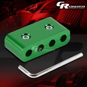 7/8MM SPARK PLUG WIRE SEPARATOR/ORGANIZER GREEN ALUMINUM DIVIDER CLAMP LOOM KIT - Picture 1 of 7