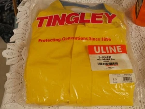 NWT TINGLEY 3-PC YELLOW RAIN SUIT LARGE S53307 INDUSTRIAL WORK SUIT PVC COATED - Picture 1 of 7