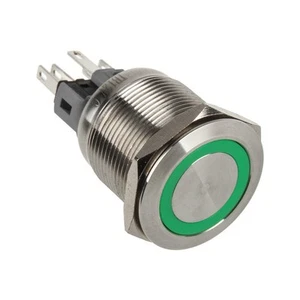 3x DimasTech Vandalismustaster 22mm - Silverline - grün - Bild 1 von 3