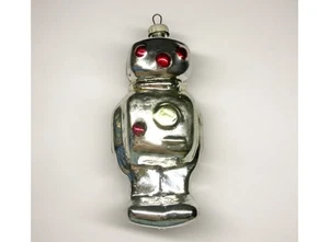 Vintage glass Christmas tree Ornament Robot - restored - USSR soviet - Picture 1 of 20