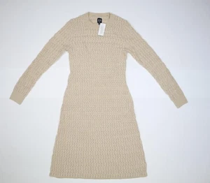 GAP Dress Womens Small Long Sleeve Textured Knit Metallic Wool Blend Pullover - Picture 1 of 11