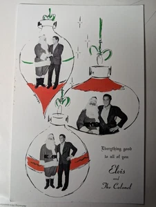 Sehr seltene Elvis Presley Weihnachts Postkarte - Bild 1 von 2