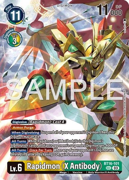 Rapidmon [BT16-101] (X Antibody) (Limited Card Pack -Billion Bullet-) [Limited - Image 1 of 1