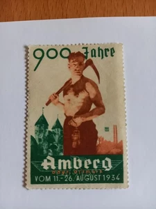 Marke von 1934 zum 900.Stadtjubiläum der Stadt Amberg (Oberpfalz) - Bild 1 von 2