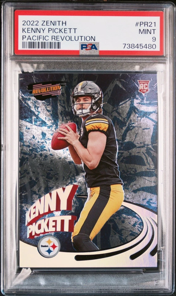 2022 Panini Zenith Pacific Revolution Kenny Pickett PSA 9 MINT RC Steelers - Image 1 of 2