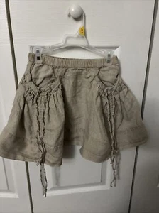 paper wings Girl’s Size 8 Grey Ruffled Skirt With Two Pockets Cute - Picture 1 of 4
