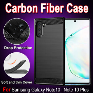 For Samsung Galaxy Note 10 Plus 10+ 8 9 Carbon Fiber Heavy Duty Tough Case Cover