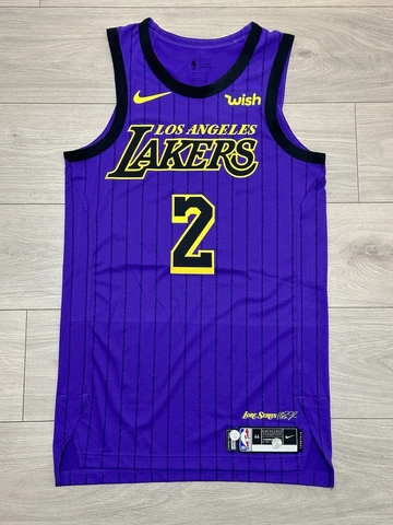 Lakers Lonzo ball size 44 pro cut jersey team issued Magic’s City Edition Lore Cover