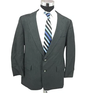 Austin Reed Blazer Mens 44 Gray Pure Virgin Wool Sports Coat Jacket 2 Buttons - Picture 1 of 13