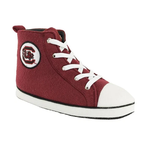 SOUTH CAROLINA GAMECOCKS MEN'S 7/8 WOMEN'S 9/10 HIGH TOP SNEAKER SLIPPERS NWT Cover
