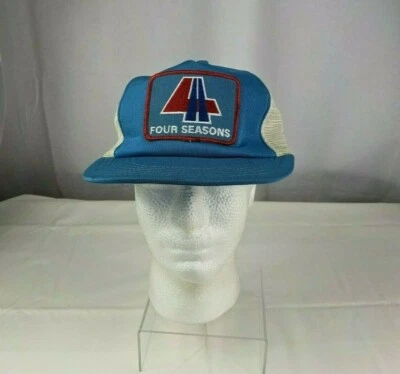 De Colección Azul Cuatro Estaciones Camionero Sombrero Ajustable Snapback Gorra Parche EE. UU. ¿Hotel? Foto 1 de 4
