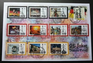 Germany Units 25th Anniv 2015 Car Flag Art (FDC) *different cancellation *rare - Picture 1 of 5
