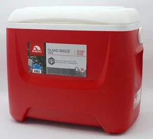 2016 Igloo Island Raffreddatore brezza rosso 28 quarti 26 litri 41 lattine impilabili - Foto 1 di 6
