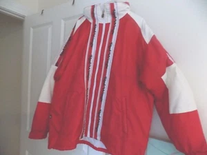 Chaqueta First Down roja/blanca Detroit Wings ~ talla grande - Imagen 1 de 2