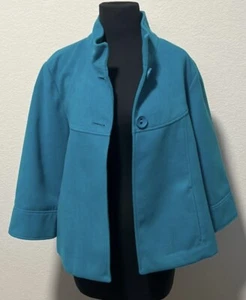 Chico’s Saila Swing Teal Blazer Gr. L Neu mit Etikett - Bild 1 von 3