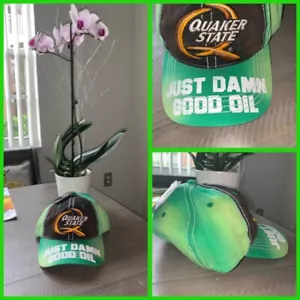 🧢Quaker State Unisex Adult OSFM Distressed Green Curved Brim Adjustable 🧢 - Picture 1 of 12