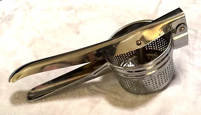 Vintage Spaetzle Maker Potato Ricer Aluminum Chrome strainer masher - Image 1 of 4