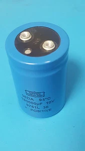 Capacitor 180,000 UF/MF, 10V, NIPPON, 36DA184F010BB2A,  Aluminum, Screw Terminal - Picture 1 of 4