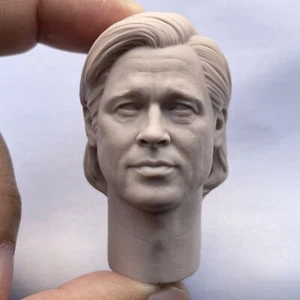 Modellino giocattolo 1/6 non dipinto Brad Pitt testa intagliata attore film 12 pollici - Foto 1 di 6